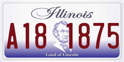 IL license plate A181875