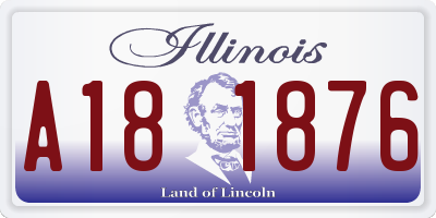 IL license plate A181876