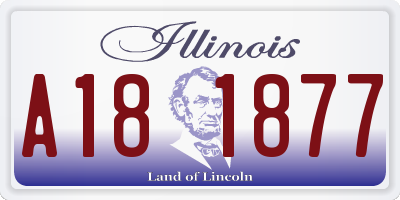 IL license plate A181877