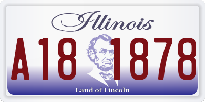 IL license plate A181878