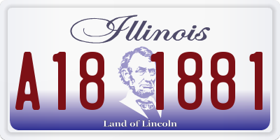 IL license plate A181881