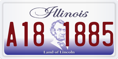 IL license plate A181885