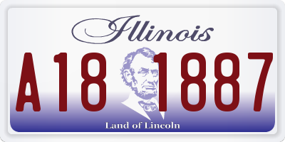 IL license plate A181887