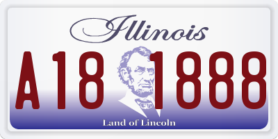 IL license plate A181888