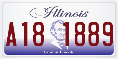 IL license plate A181889