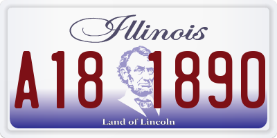 IL license plate A181890