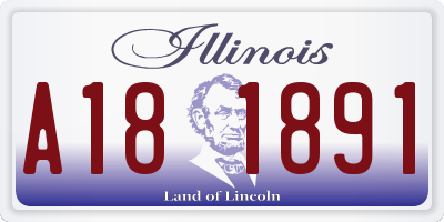 IL license plate A181891