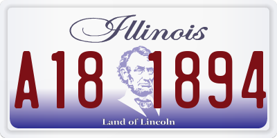 IL license plate A181894