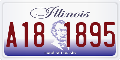 IL license plate A181895