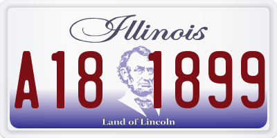 IL license plate A181899