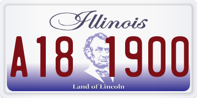 IL license plate A181900