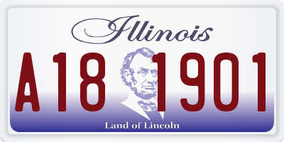 IL license plate A181901