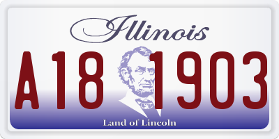 IL license plate A181903