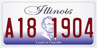IL license plate A181904