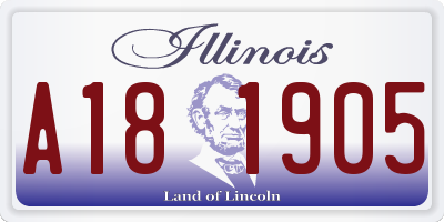IL license plate A181905