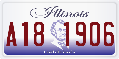 IL license plate A181906