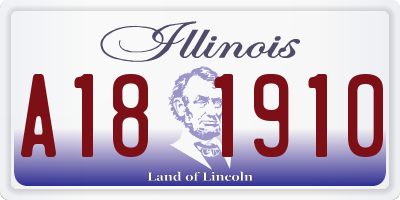 IL license plate A181910