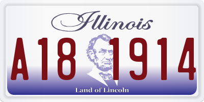 IL license plate A181914