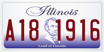 IL license plate A181916