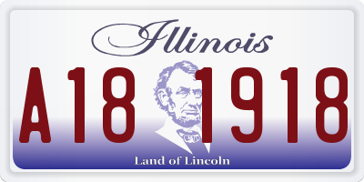 IL license plate A181918