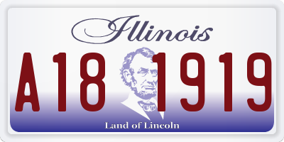 IL license plate A181919
