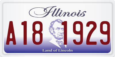 IL license plate A181929