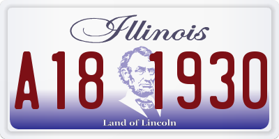 IL license plate A181930