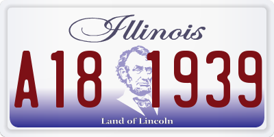 IL license plate A181939