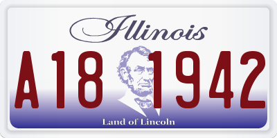 IL license plate A181942