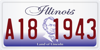 IL license plate A181943