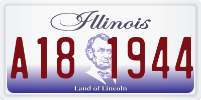 IL license plate A181944