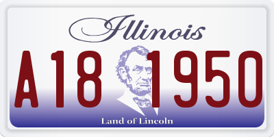 IL license plate A181950