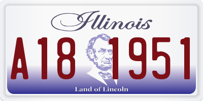 IL license plate A181951