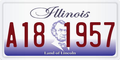 IL license plate A181957