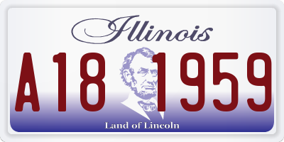 IL license plate A181959