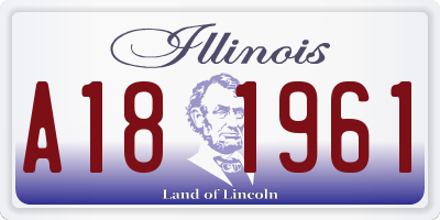 IL license plate A181961