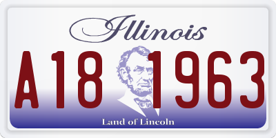 IL license plate A181963