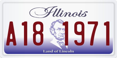IL license plate A181971