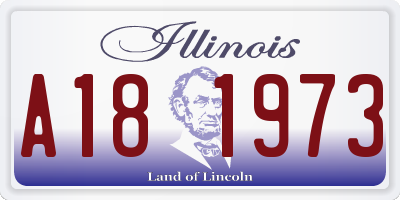 IL license plate A181973