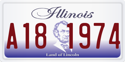 IL license plate A181974
