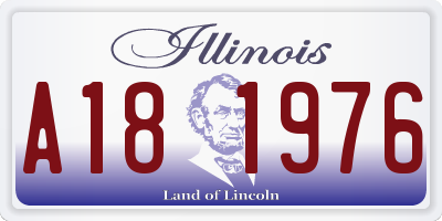 IL license plate A181976