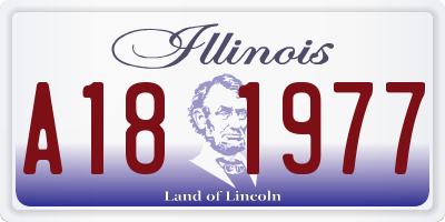 IL license plate A181977