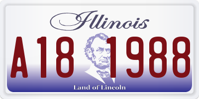 IL license plate A181988