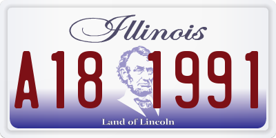IL license plate A181991