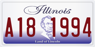 IL license plate A181994