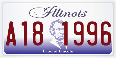 IL license plate A181996