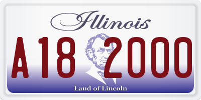 IL license plate A182000