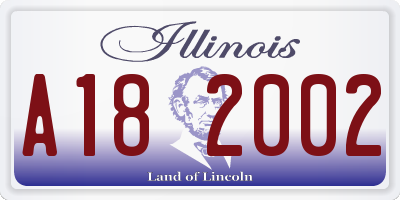 IL license plate A182002
