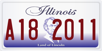 IL license plate A182011