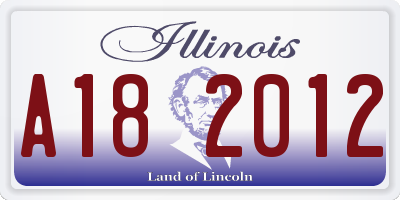 IL license plate A182012